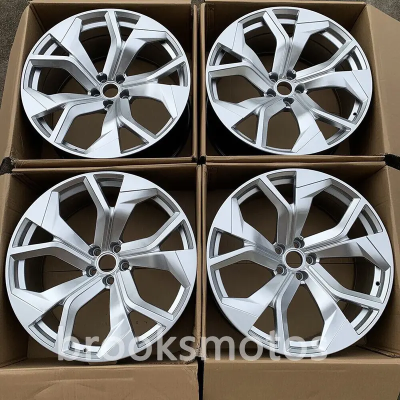 19インチ  New シルバー 鍛造 ホイール  アウディ Q2 Q4 Sq2 19X8 オフセット 4本入り Brn-1386 1