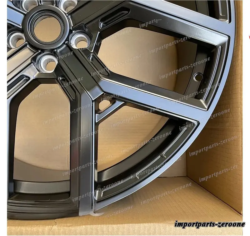 1点限り 21インチ 新品 サテン ブラック 5 スポーク ホイール レンジローバー ボーグ 21X9.5 　-Brn-12617　鍛造　★ 1