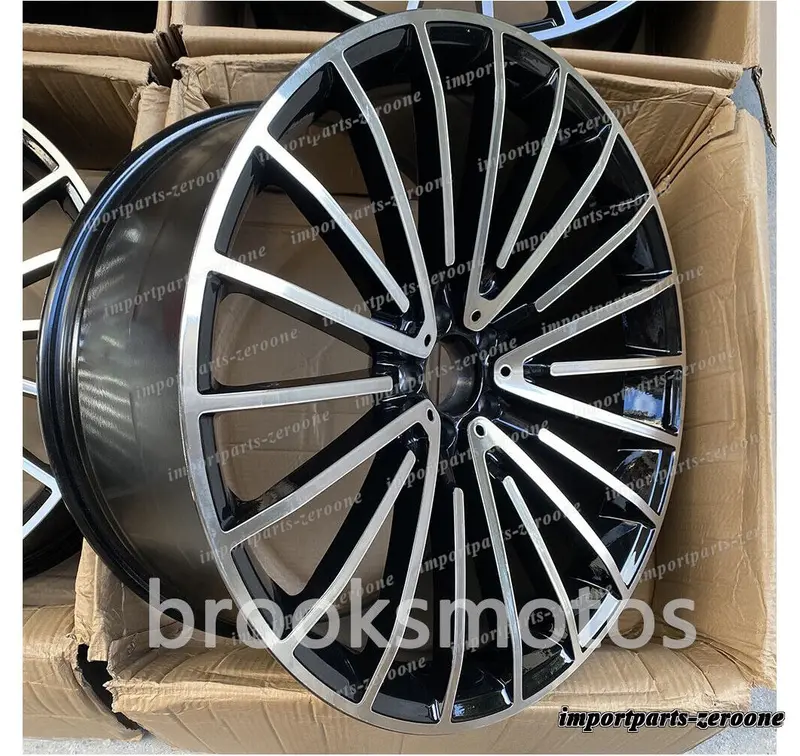 1点限り メルセデスベンツ W223 S クラスメイバッハ 21X9/10 21"新しいスタッガースタイルホイール 4本セット　鋳造　-Brn-11909★ 1