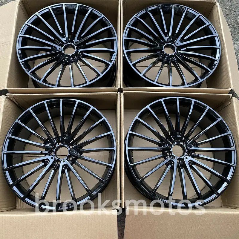 22インチ グロスブラックスタイルホイールジャガーxf 22X9 22X10 4 本セット Brn-1387 1