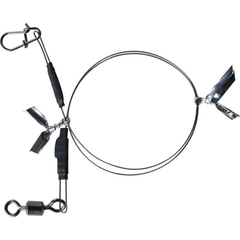 Bkk | 7X7 Wire Leader Allround Duolock Snap | 25Cm | 11Kg | 2Pcs 1