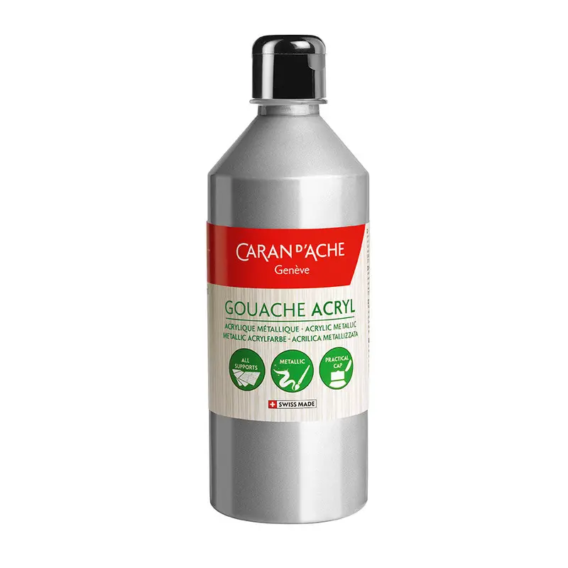 Caran D'ache Gouache Acryl Liquid 500Ml Metallic 1