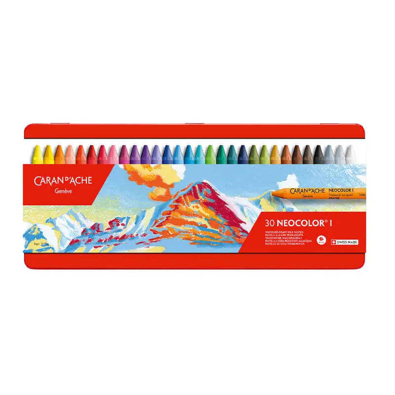 Caran D'ache Neocolor I Water Resistant Wax Pastels Box Of 30 1
