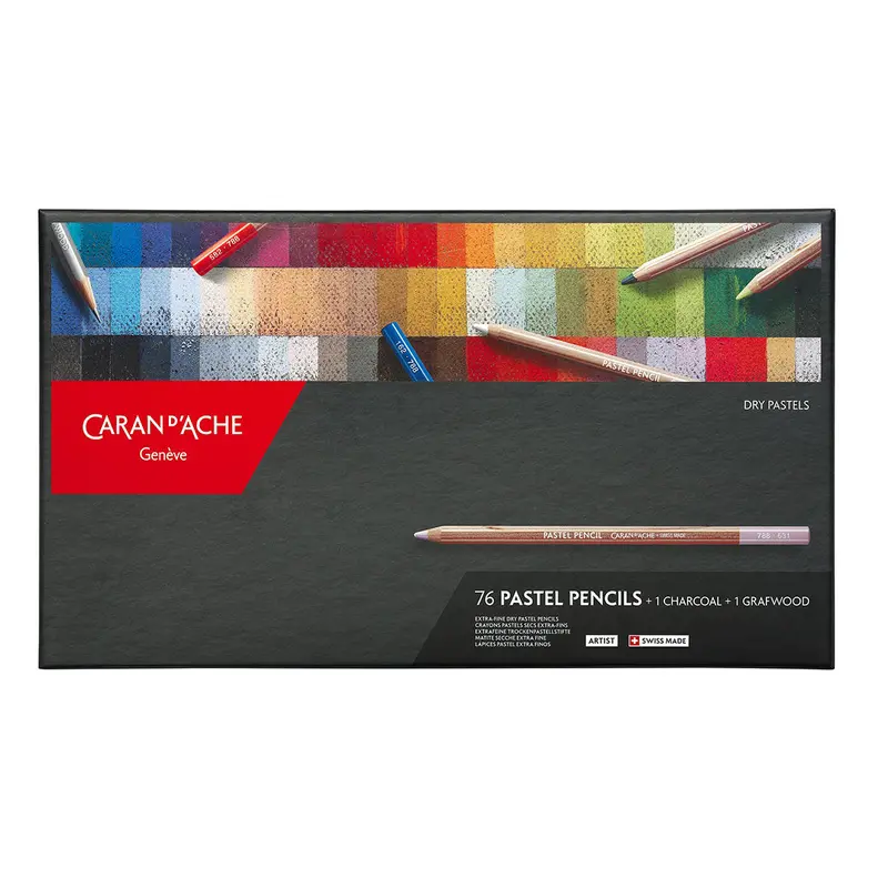 Caran D'ache Pastel Pencil Assorted Box Of 76 1