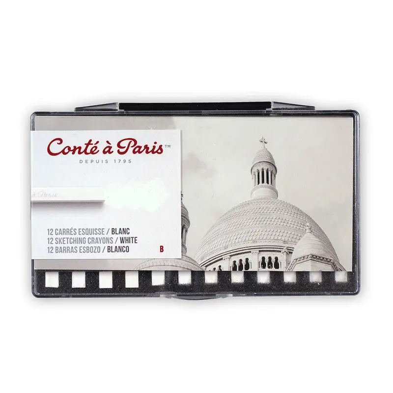 Conté À Paris Carre Sketching Crayons White B Set 1