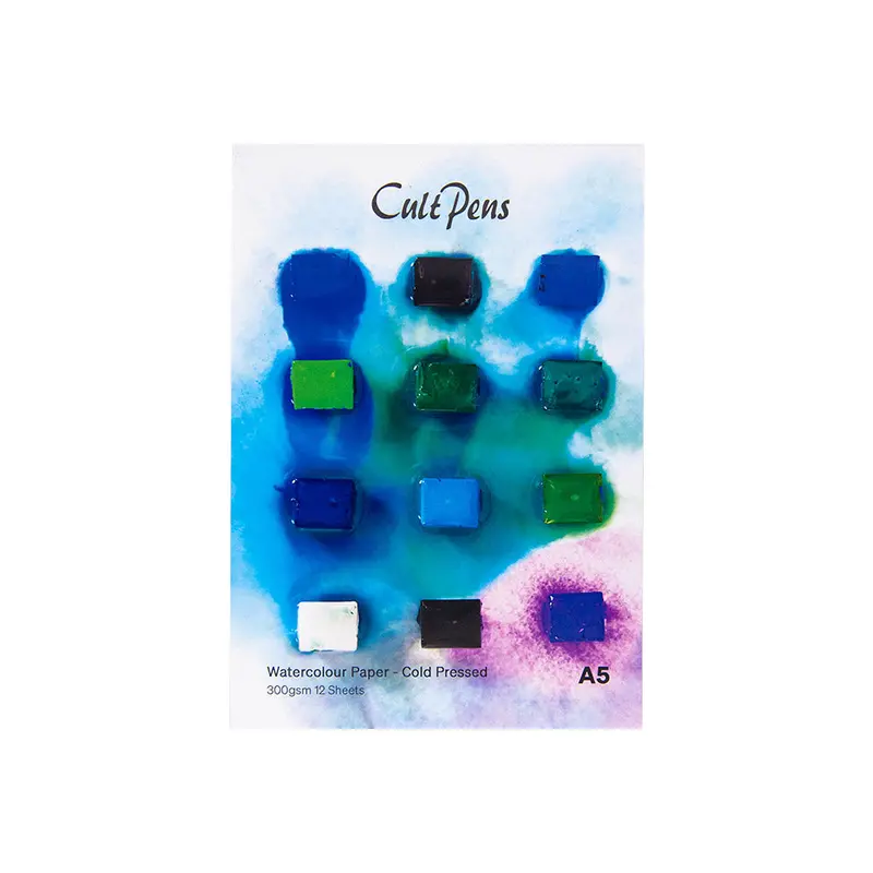 Cult Pens Cold Pressed Watercolour Pad A5 300Gsm 12 Sheets 1