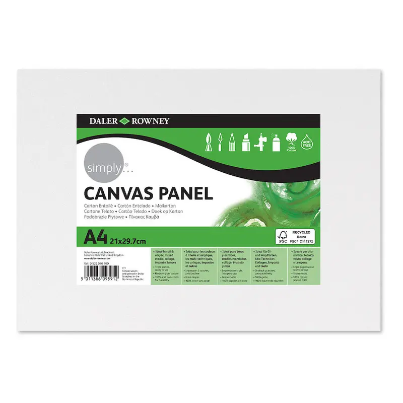 Daler-Rowney Simply Canvas Panel A4 1