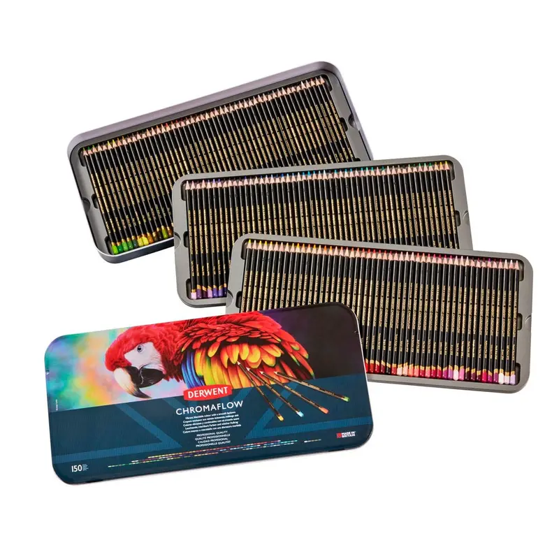 Derwent Chromaflow Pencils Tin Of 150 1