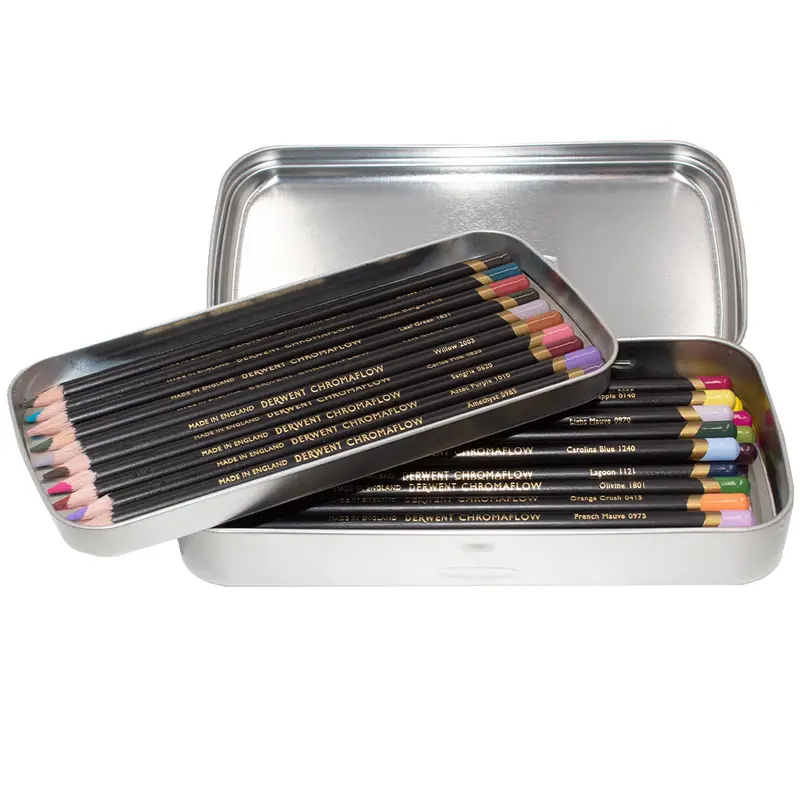 Derwent Chromaflow Pencils Tin Of 28 New Colours 1