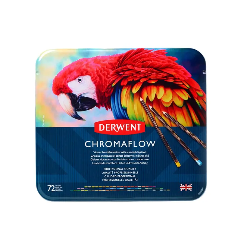 Derwent Chromaflow Pencils Tin Of 72 1