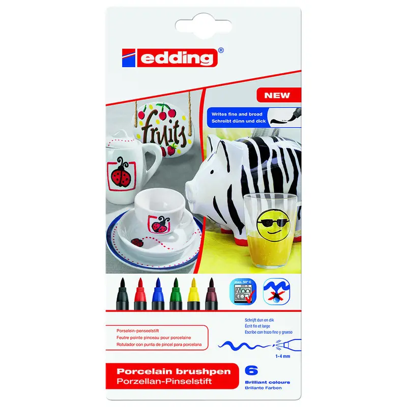 Edding 4200 Porcelain Brush Pen Set 1