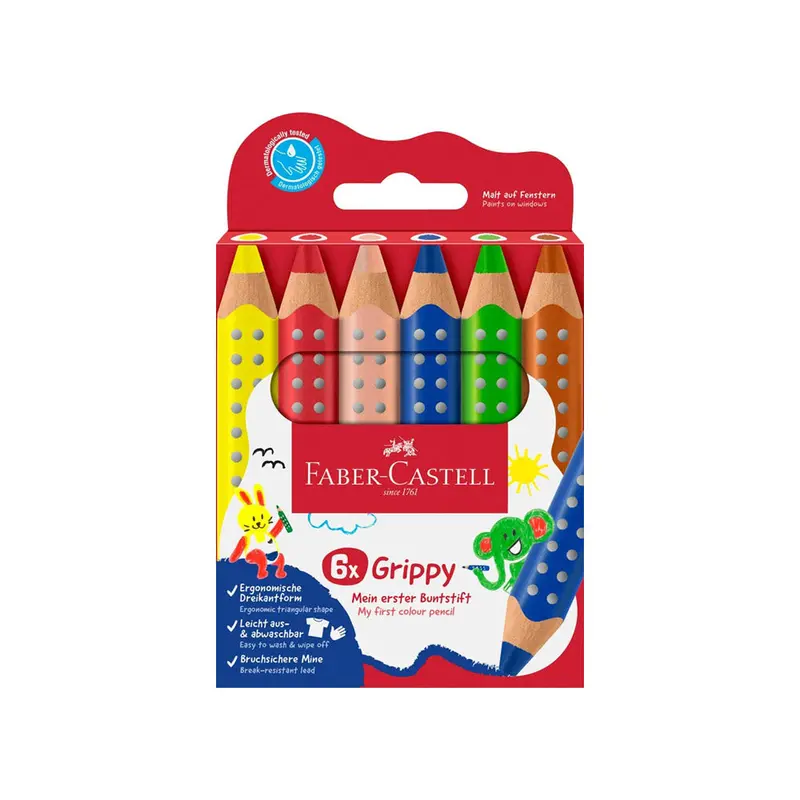 Faber-Castell Grippy Colour Pencil Set Of 6 1