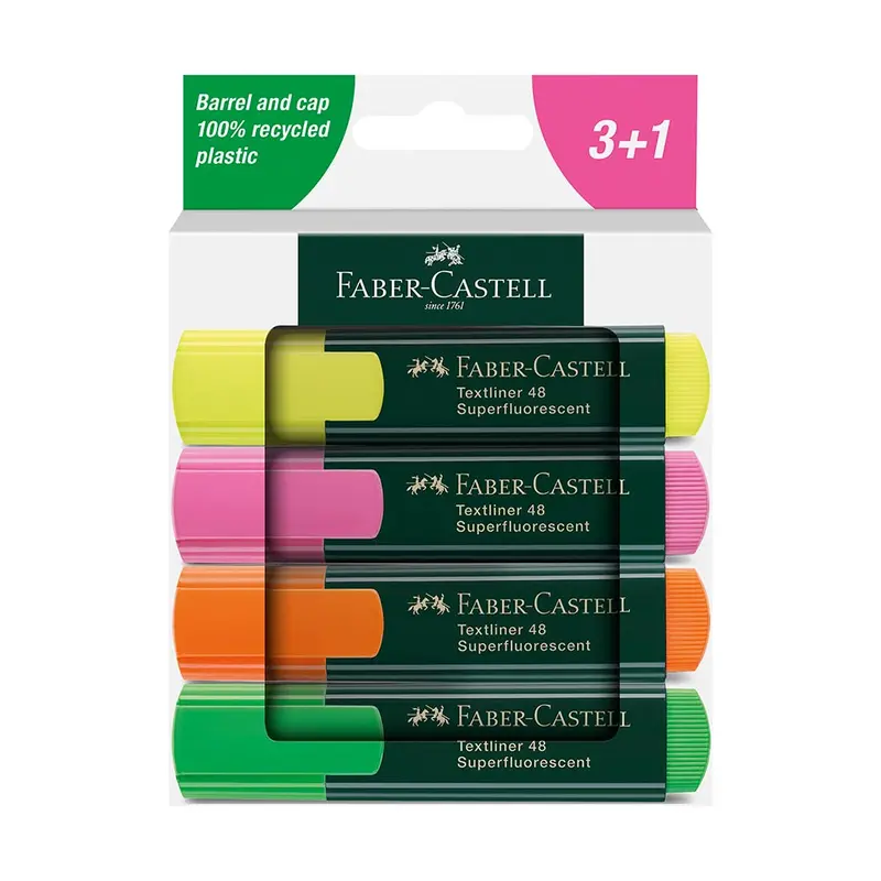 Faber-Castell Highlighter Textliner 48 Wallet Of 4 1