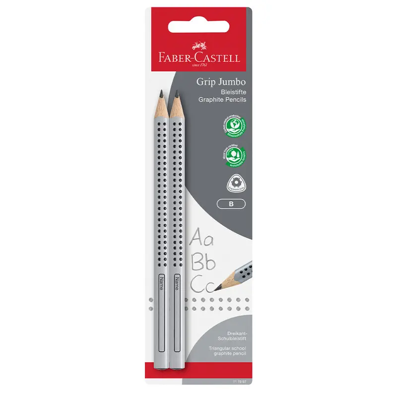 Faber-Castell Jumbo Grip Graphite Pencil Set Of 2 B 1