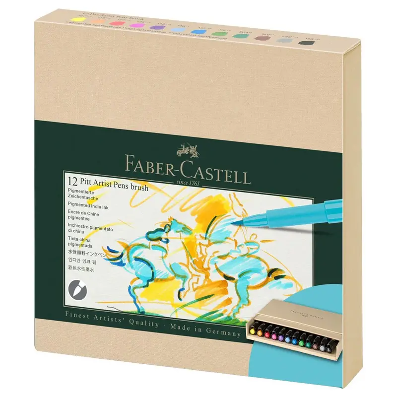 Faber-Castell Pitt Artist Brush Pen Studio Set Of 12 1