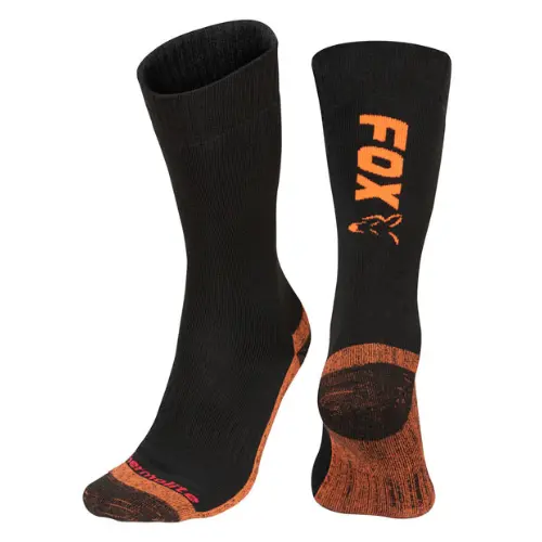 Fox | Thermolite Long Socks | Black/Orange 1