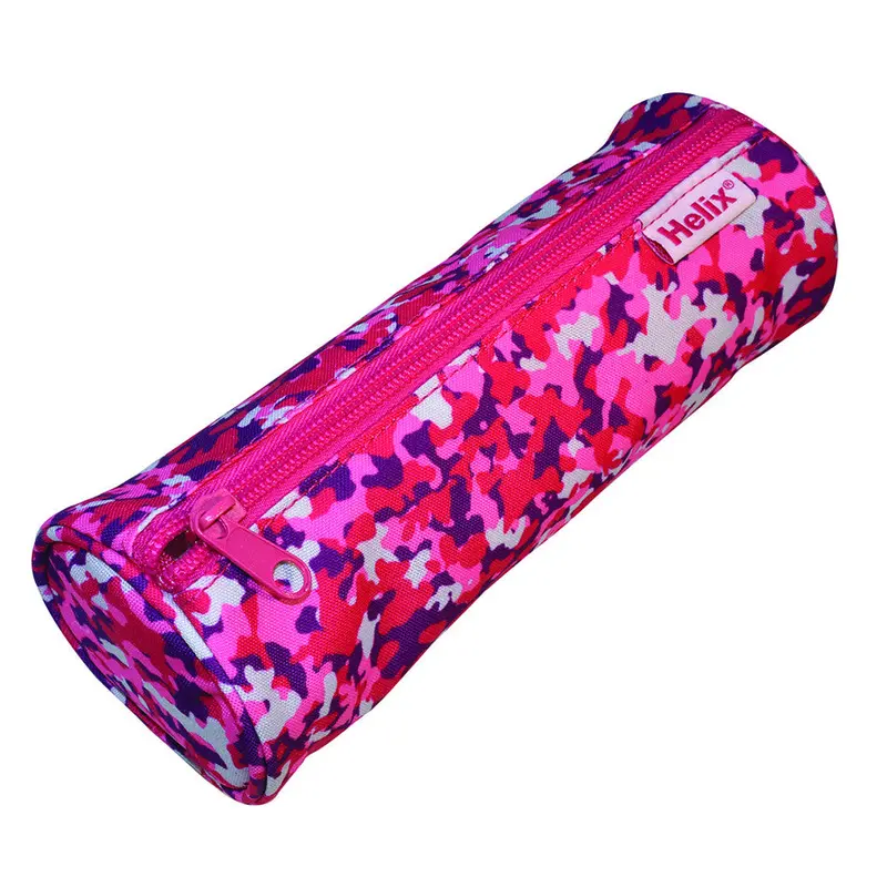 Helix Oxford Camo Pencil Case Pink 1