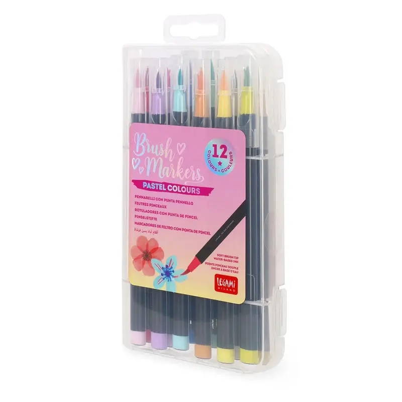 Legami Brush Markers Set Of 12 Pastel Colours 1