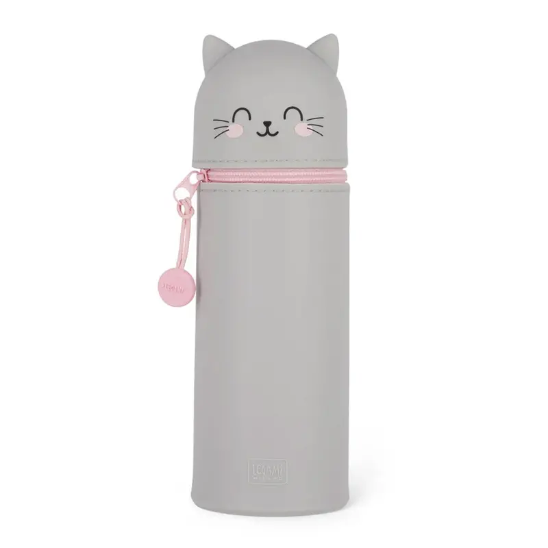 Legami Kawaii 2-In-1 Soft Silicone Pencil Case Kitty 1