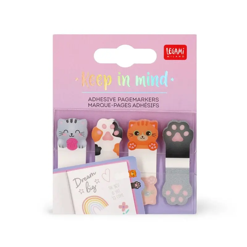 Legami Keep In Mind Adhesive Page Markers Kitty 1