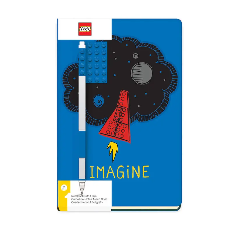 Lego 2.0 Journal Imagine Brick 4X6 Blue With Blue Gel Pen 1