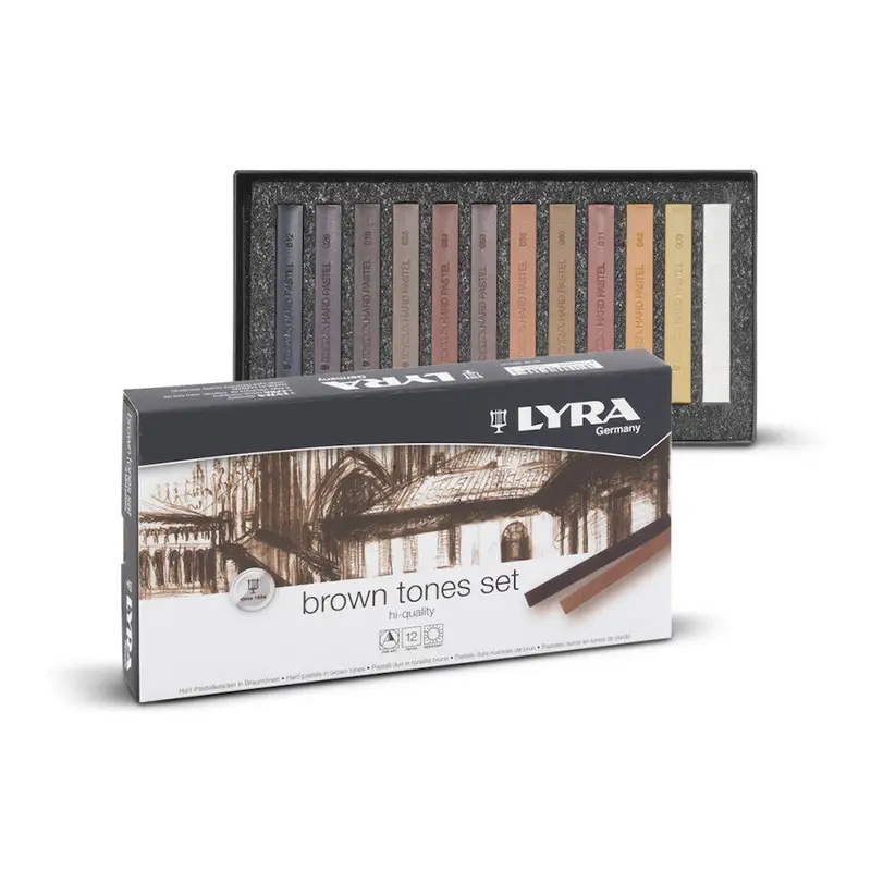 Lyra Hard Pastels Soft Brown Tones Set Of 12 1