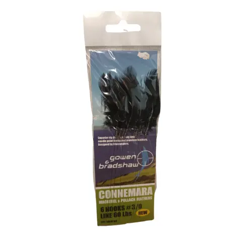 Mackerel & Pollack Feather Black 6Hk 3/0 1