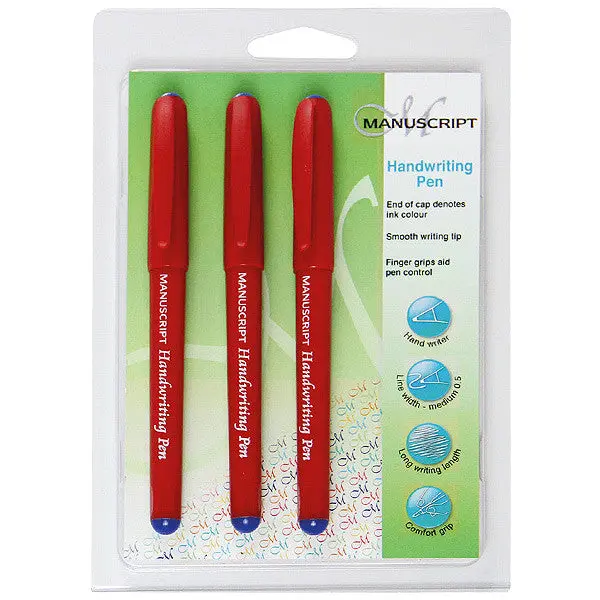 Manuscript School Handwriting Pen Triple Pack 1