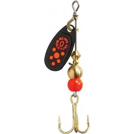 Mepps | Black Fury | Spinning Lures | Black & Orange 1
