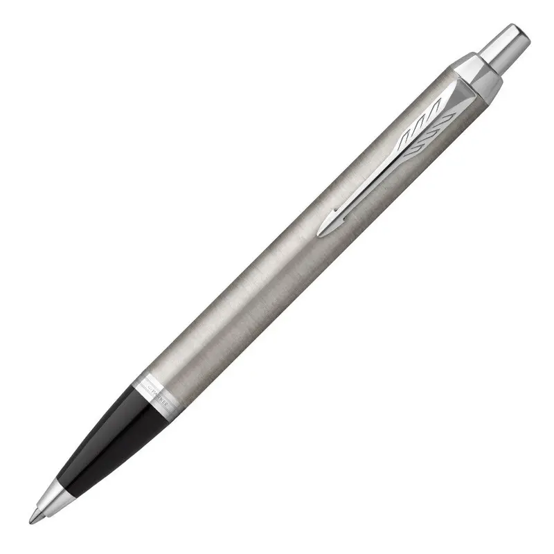Parker Im Ballpoint Pen Brushed Metal With Chrome Trim 1