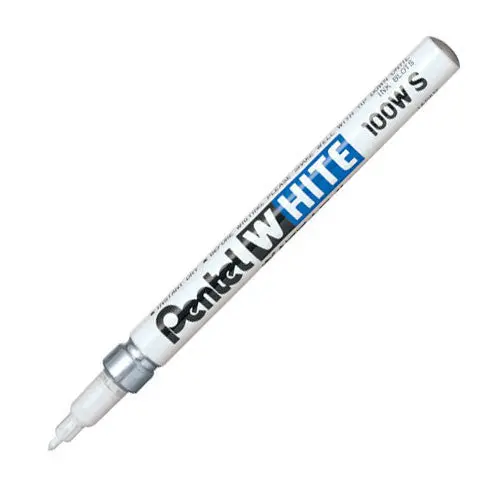 Pentel White Marker Pen Fine 100Ws 1