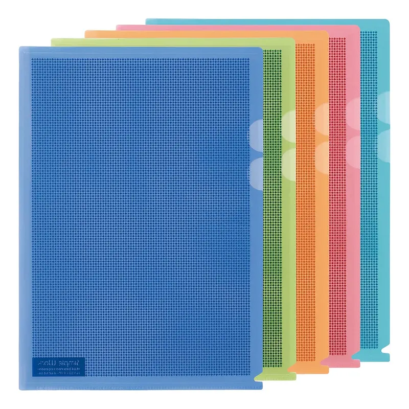 Plus Camouflage A4 Folder Pack Of 5 Assorted Colours 1