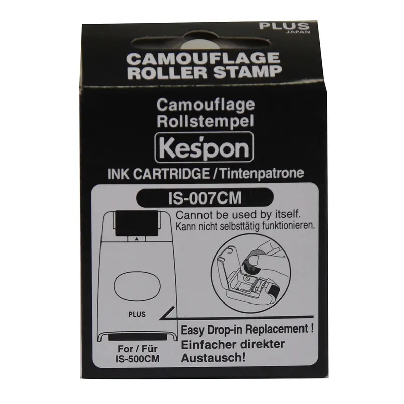 Plus Camouflage Roller Stamp With Refill Black 1