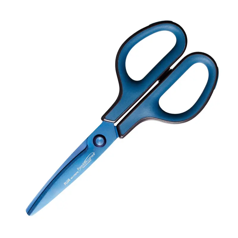 Plus Fitcut Curve Scissors Premium Titanium-Coated Blue 1