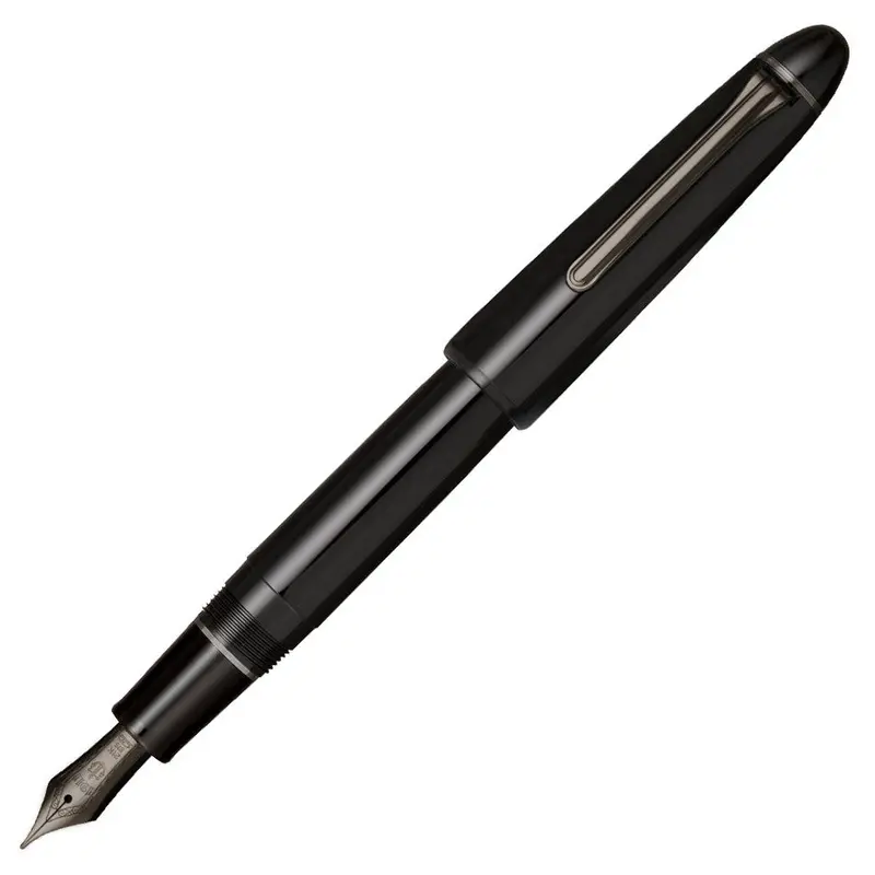 Sailor 1911 Ringless Fountain Pen Blackout Black Ion Plated 21K 1