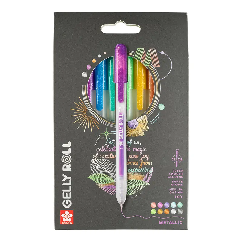 Sakura Gelly Roll Retractable Metallic Set Of 10 1