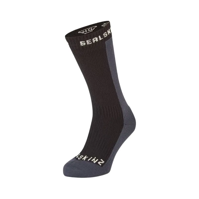 Sealskinz | Starston Waterproof Cold Weather Mid Length Sock | Black 1