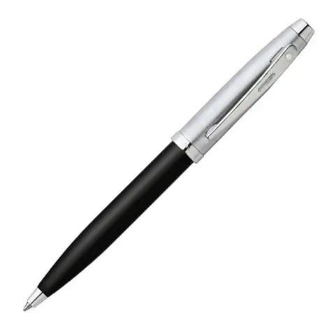 Sheaffer 100 Ballpoint Pen Black And Brushed Chrome 1