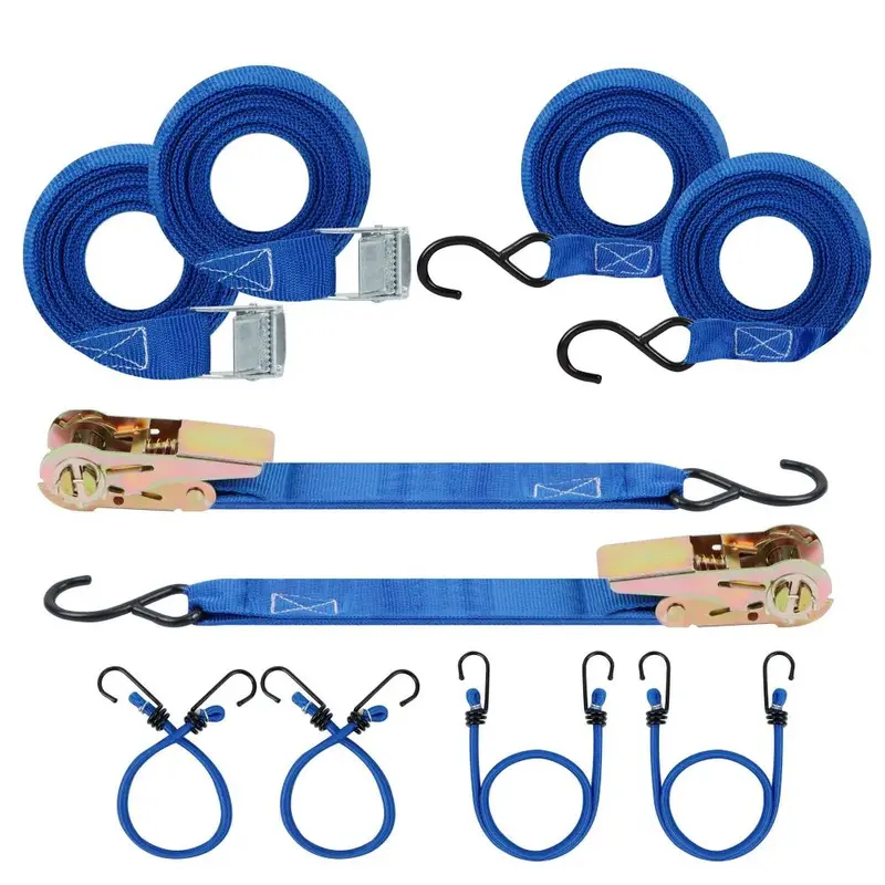 Streetwize | 8 Piece Tie Down Kit With Bungee Cords 1