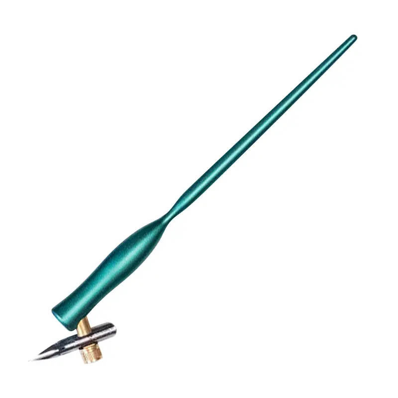 Tom's Studio Flourish Curve Oblique Nib Holder Jet Ivy 1