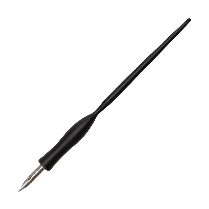 Tom's Studio Flourish Curve Straight Nib Holder Jet Black 1
