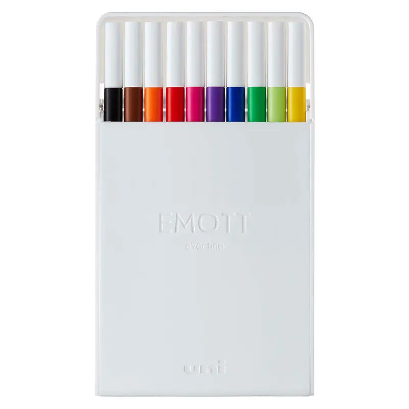 Uni Emott Fineliner Set Of 10 Assorted 1