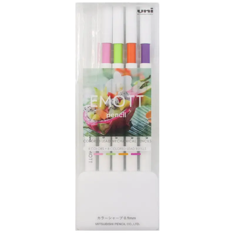 Uni Emott Mechanical Pencil Set Of 4 Tropical Color 1