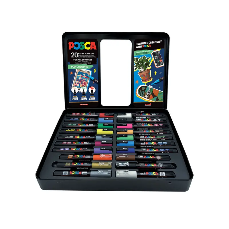 Uni Posca 20 Piece Tin Pop Colours 1