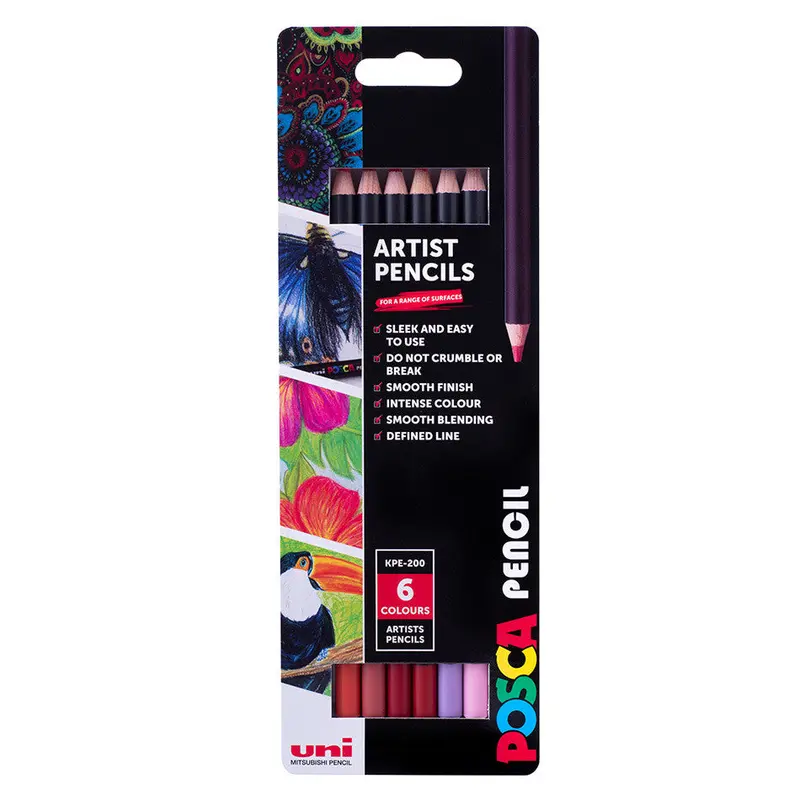 Uni Posca Pencil Assorted Set Of 6 Mystic 1