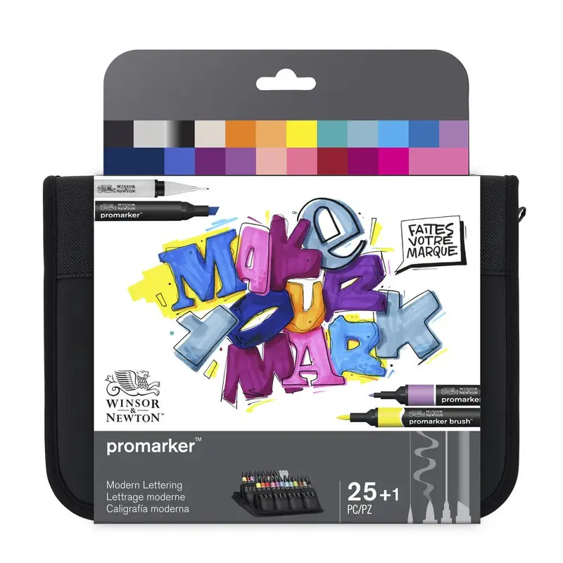 Winsor & Newton Promarker Graphic Art Wallet Modern Lettering 1