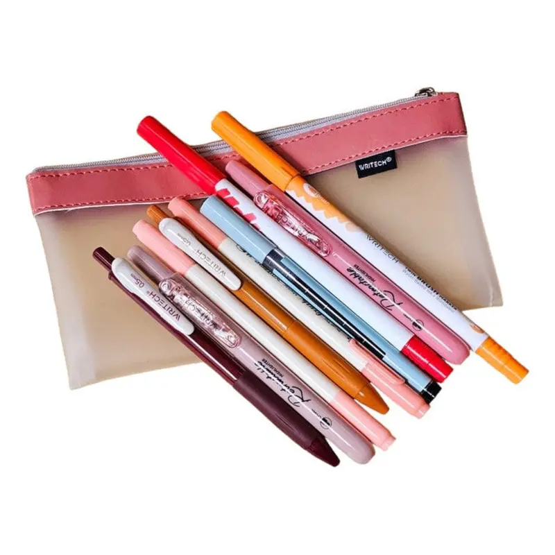 Writech 9 Piece Journal Kit With Pencil Case Red And Pink 1