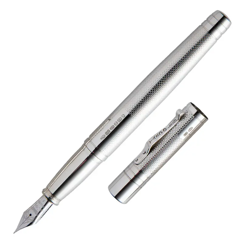 Yard O Led Viceroy Grand Barley Sterling Silver Fountain Pen 1