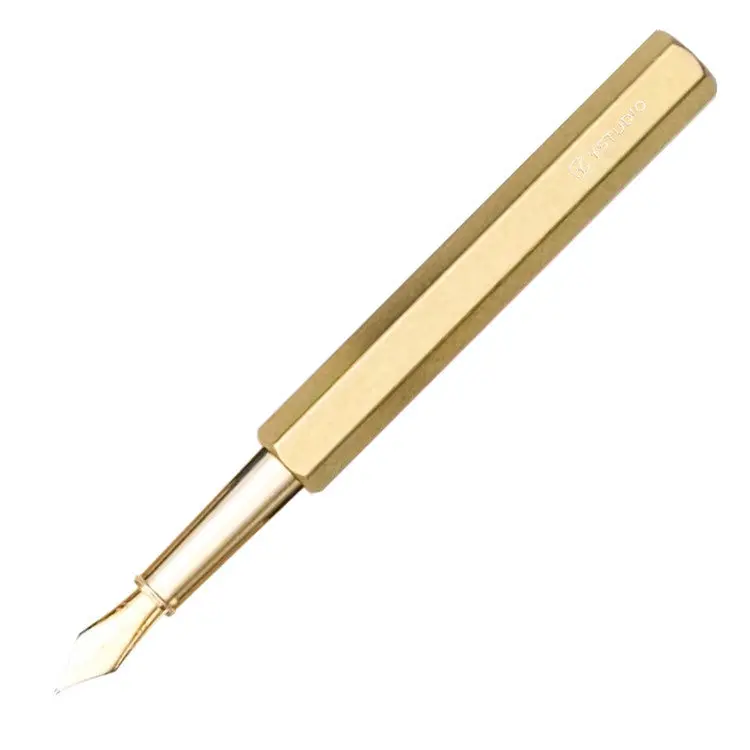 Ystudio Classic Revolve Fountain Pen Brass 1