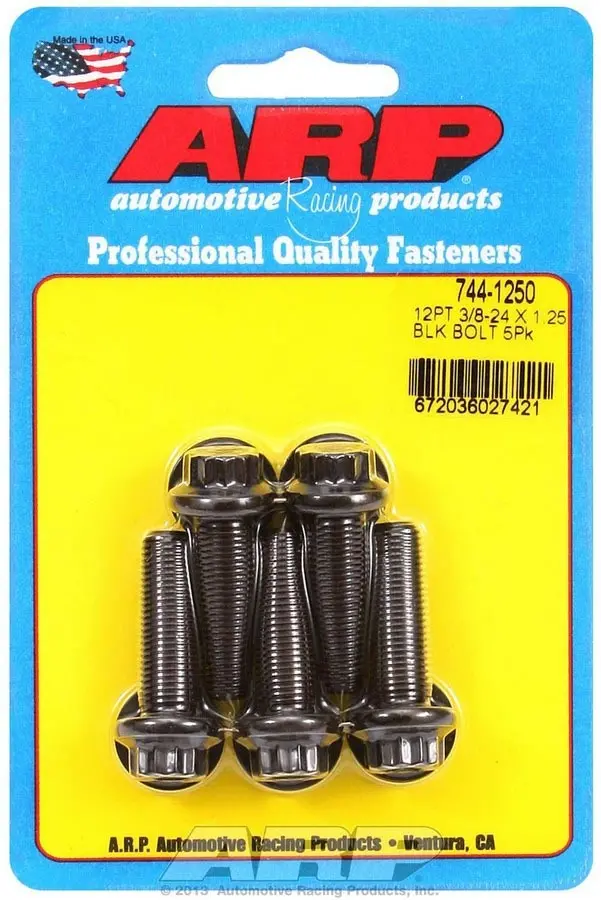 Arp 744-1250 High-Strength 12-Point Bolt Kit – 3/8-24 X 1.250 In (5-Pack) 1